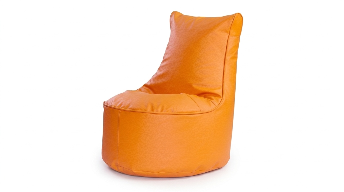 Zitzak kind 75cm oranje kunstleer