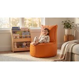 Zitzak kind 75cm oranje kunstleer