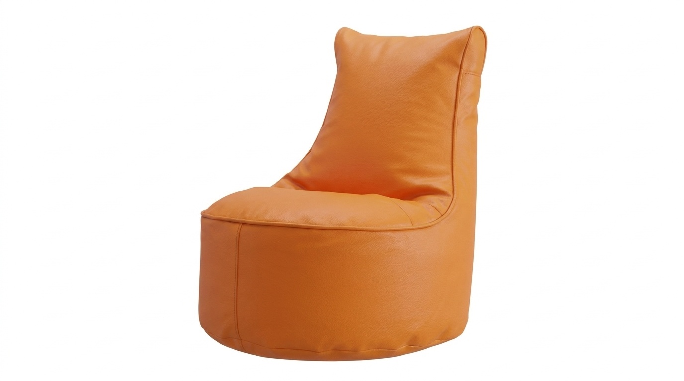 Zitzak kind 75cm oranje kunstleer
