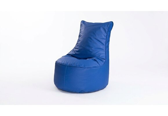 Zitzak kind 75cm blauw kunstleer