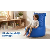 Zitzak kind 75cm blauw kunstleer