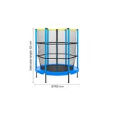 Trampoline met veiligheidsnet - Ø 152 cm - 5ft - blauw