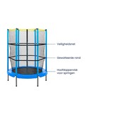 Trampoline met veiligheidsnet - Ø 152 cm - 5ft - blauw