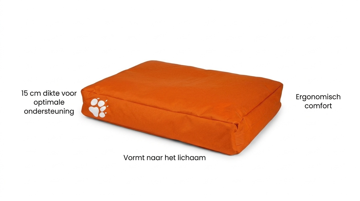Hondenkussen - hondenbed - 80x120cm- oranje