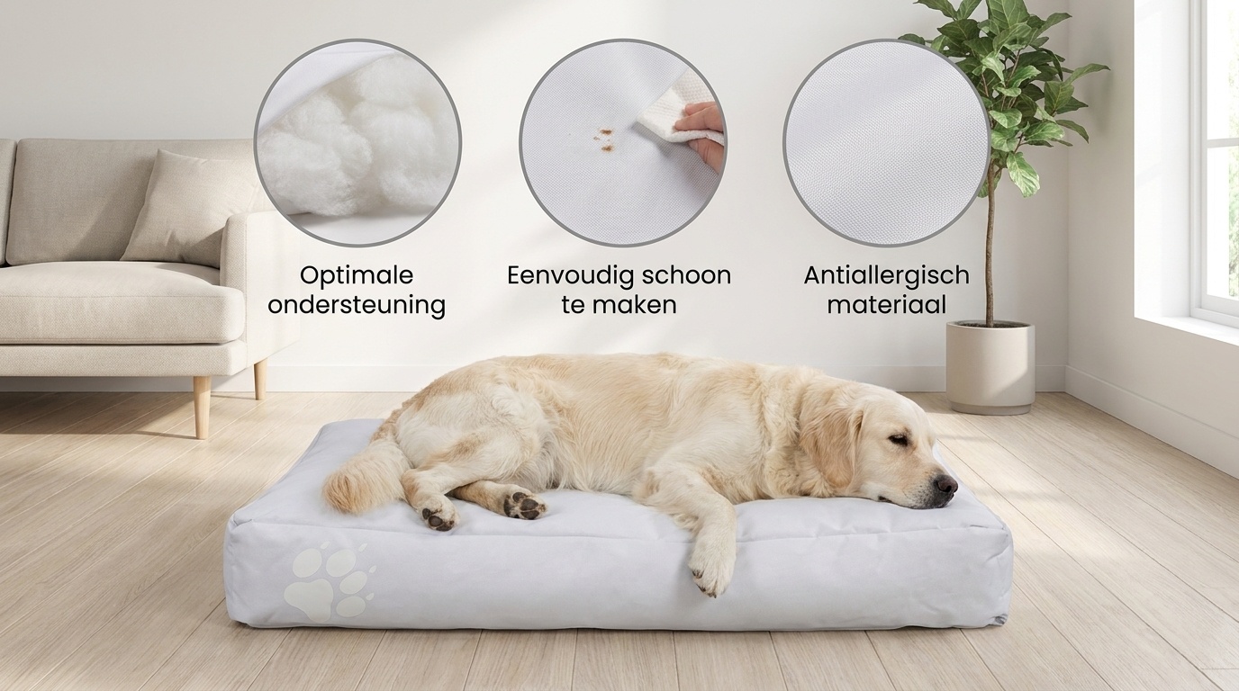 Hondenkussen - hondenbed - 80x120cm- wit