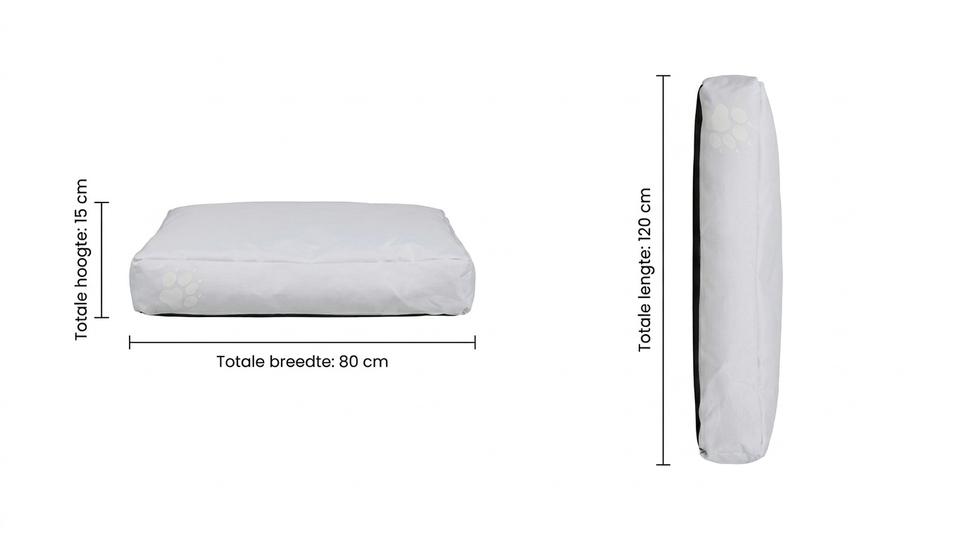 Hondenkussen - hondenbed - 80x120cm- wit