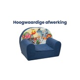 Luxe kinderstoel - kinderfauteuil - sofa - 60 x 45 - donker blauw - Madagaskar