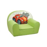 Luxe kinderstoel - zetel - sofa - 60 x 45 - groen cars