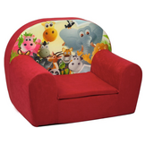 Luxe kinderstoel - kinderfauteuil - sofa - 60 x 45 - rood - Madagaskar