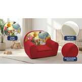 Luxe kinderstoel - kinderfauteuil - sofa - 60 x 45 - rood - Madagaskar