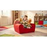 Luxe kinderstoel - kinderfauteuil - sofa - 60 x 45 - rood - Madagaskar