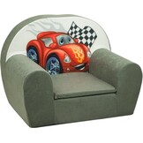 Luxe kinderstoel - kinderfauteuil - sofa - 60 x 45 - grijs - cars