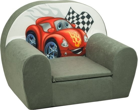 Luxe kinderstoel - kinderfauteuil - sofa - 60 x 45 - grijs - cars