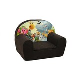 Luxe kinderstoel - kinderfauteuil - sofa - 60 x 45 - bruin - Madagaskar