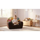 Luxe kinderstoel - kinderfauteuil - sofa - 60 x 45 - bruin - Madagaskar
