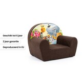 Luxe kinderstoel - kinderfauteuil - sofa - 60 x 45 - bruin - Madagaskar