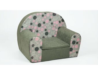 Luxe kinderstoel - kinderfauteuil - sofa - 60 x 45 - grijs - kitty