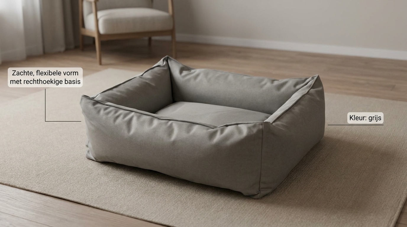 Hondenmand - hondenbed - 60x70cm - grijs