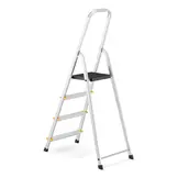 Huishoudtrap - 4 treden - aluminium - 2.77 m werkhoogte