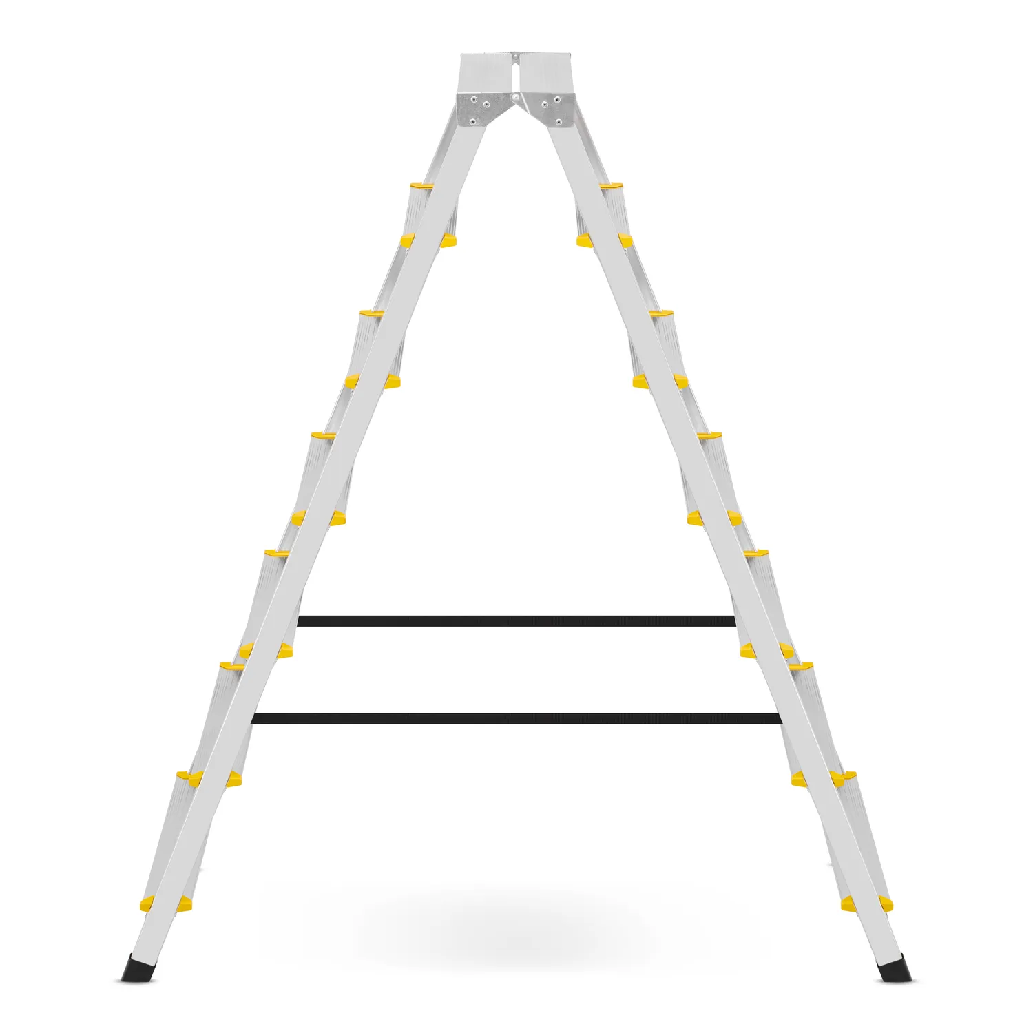 Huishoudtrap - 2x 7 treden - aluminium - 3,40 m werkhoogte