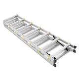 Huishoudtrap - 2x 7 treden - aluminium - 3,40 m werkhoogte