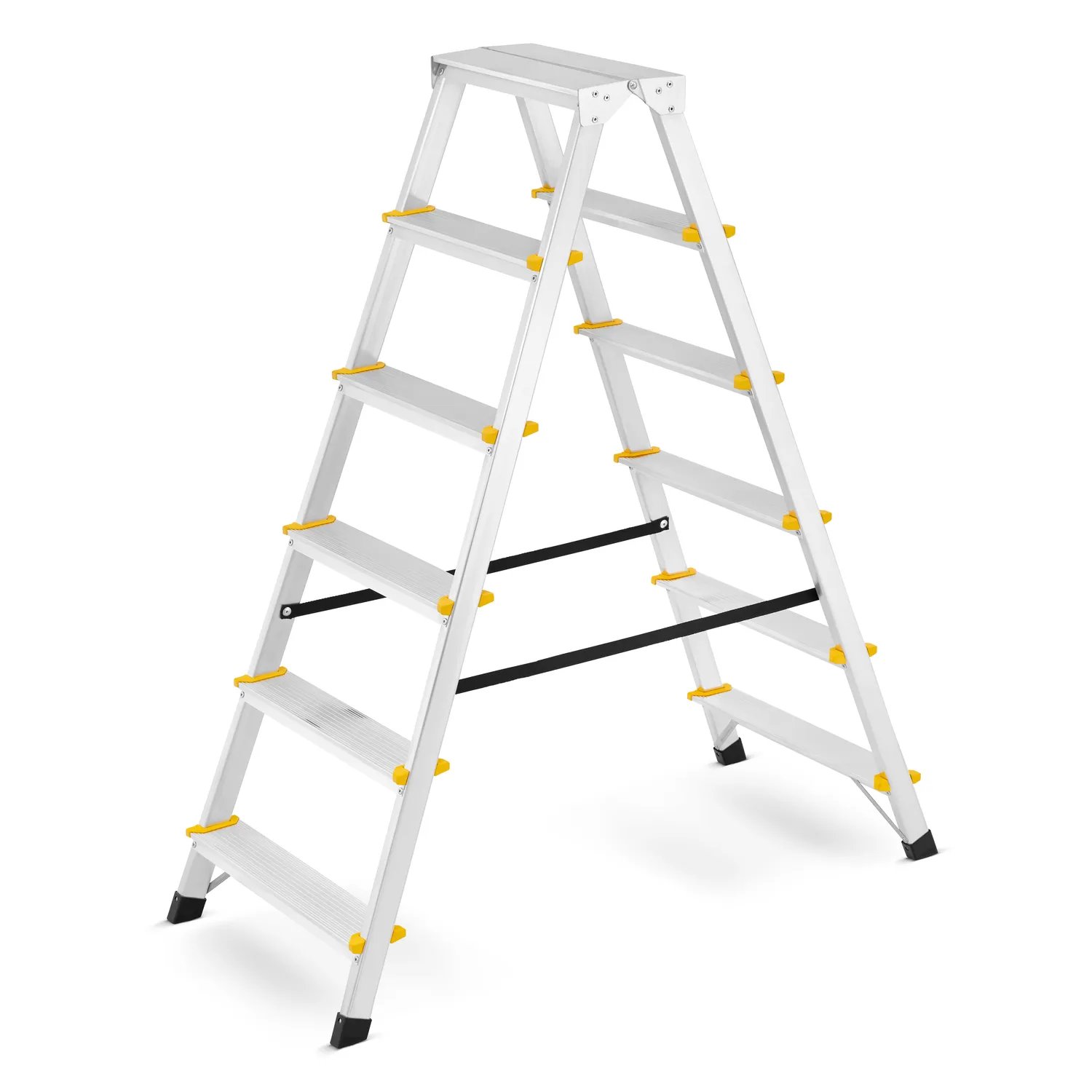 Huishoudtrap - 2x 6 treden - aluminium - 3,21 m werkhoogte