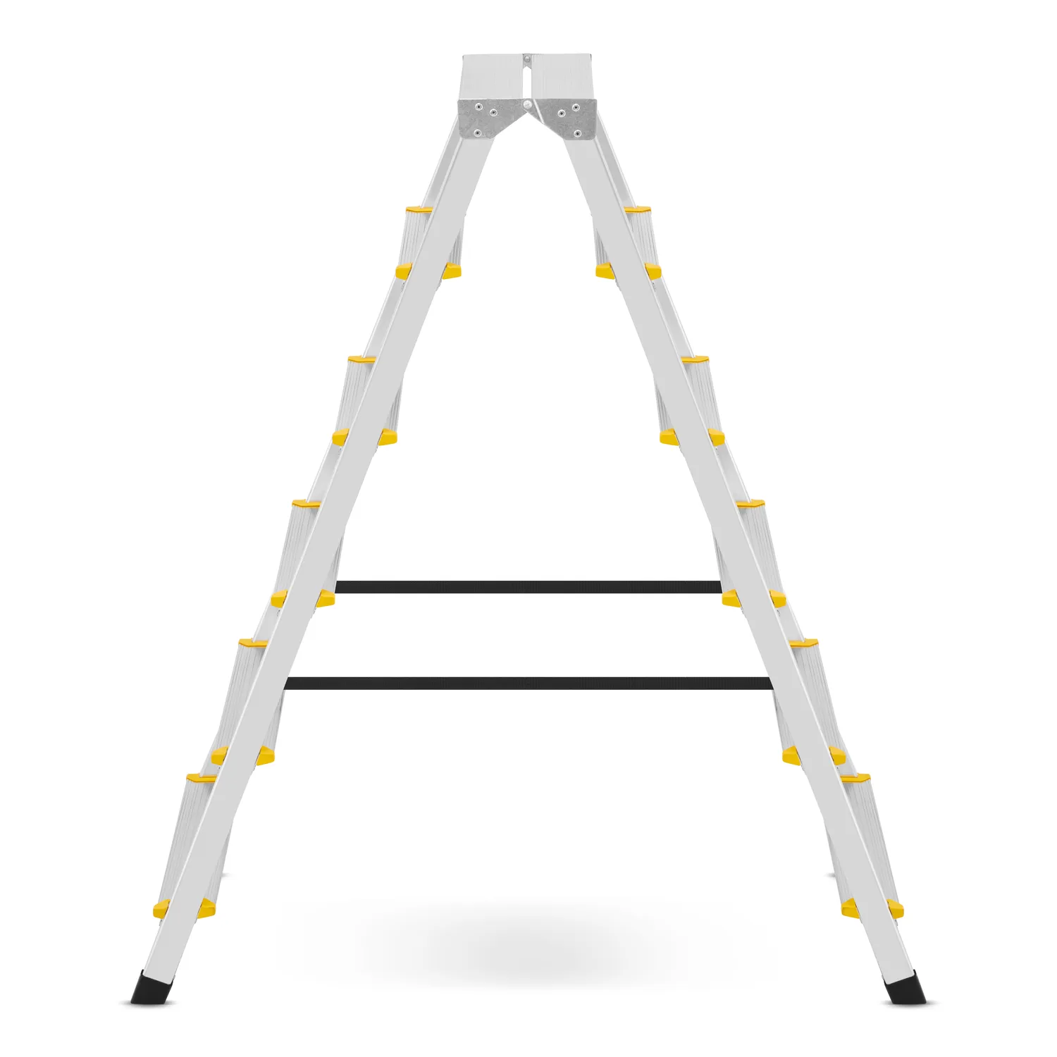 Huishoudtrap - 2x 6 treden - aluminium - 3,21 m werkhoogte