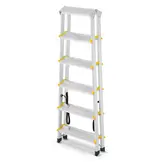 Huishoudtrap - 2x 6 treden - aluminium - 3,21 m werkhoogte