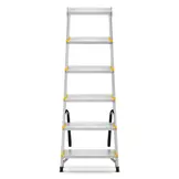 Huishoudtrap - 2x 6 treden - aluminium - 3,21 m werkhoogte