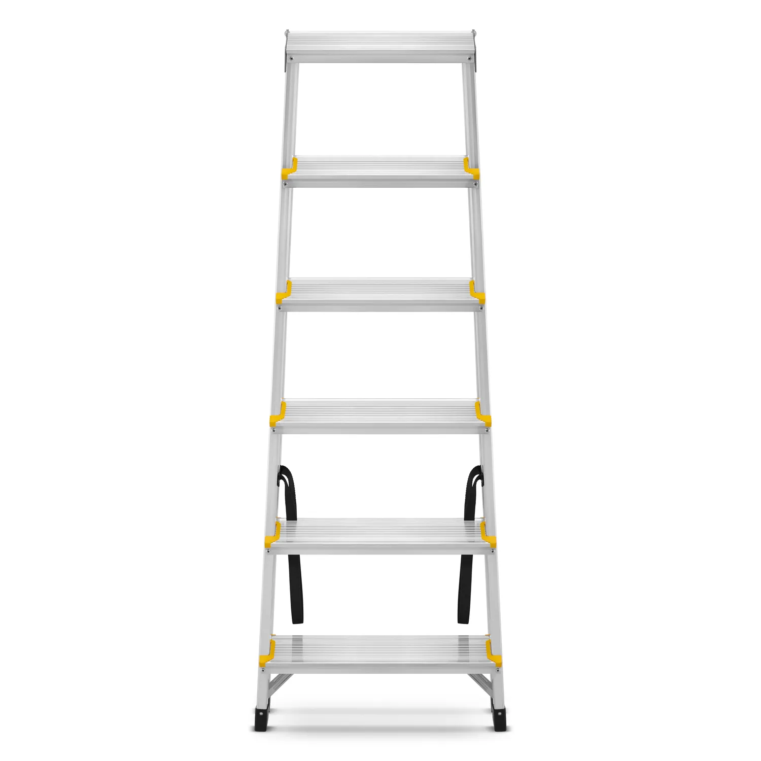 Huishoudtrap - 2x 6 treden - aluminium - 3,21 m werkhoogte