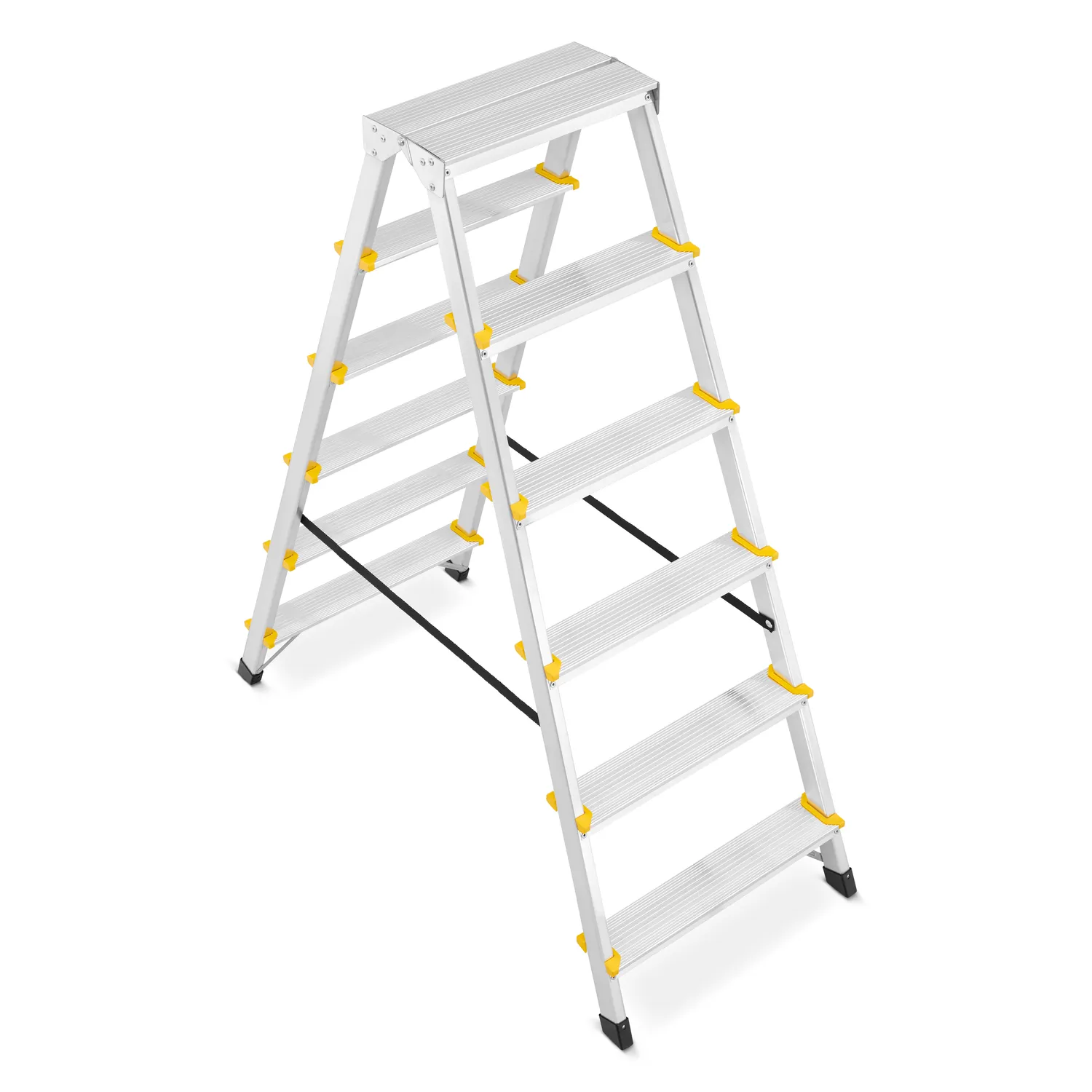 Huishoudtrap - 2x 6 treden - aluminium - 3,21 m werkhoogte