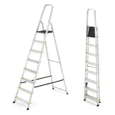 Huishoudtrap - 8 treden - aluminium - 362 cm werkhoogte