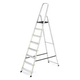 Huishoudtrap - 8 treden - aluminium - 362 cm werkhoogte