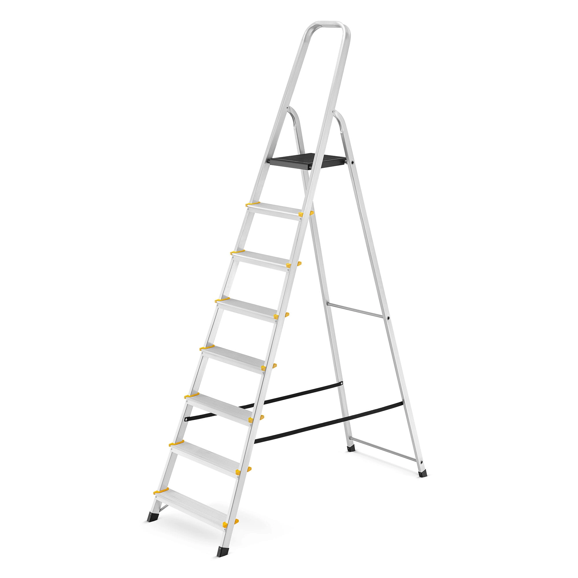 Huishoudtrap - 8 treden - aluminium - 362 cm werkhoogte