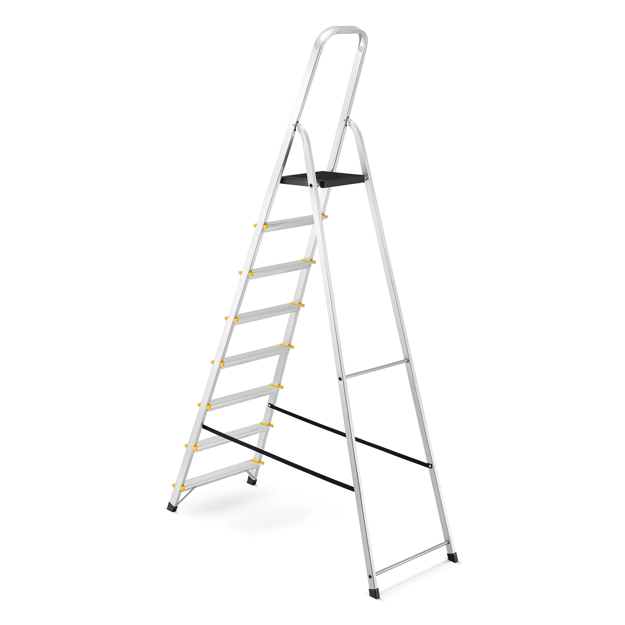 Huishoudtrap - 8 treden - aluminium - 362 cm werkhoogte