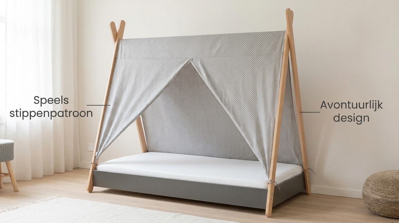 Tentdoek tipibed grijs