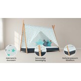 Tentdoek tipibed turqoise sterren