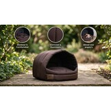 Hondenmand XS - kleine hond - box - hondemand - 39 x 40 x 34 cm - bruin - hondenbed - hondebed