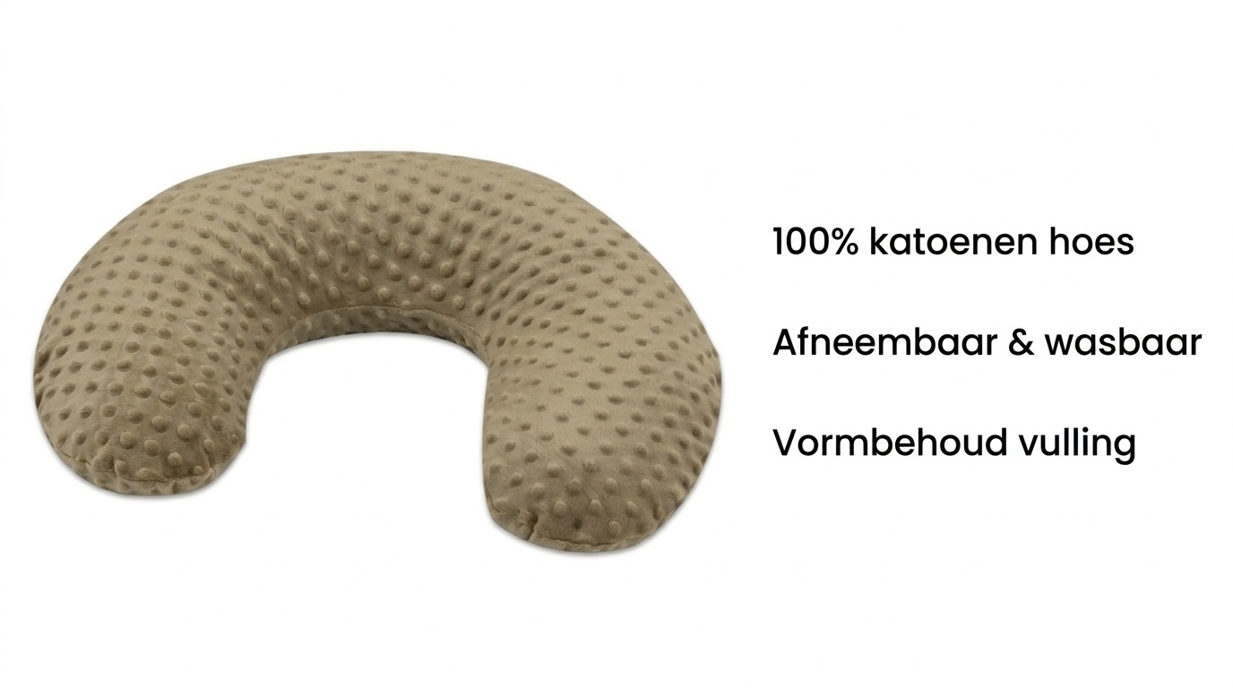 Voedingskussen 100% katoen - 80 cm - cappuccino