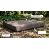 Hondenkussen - maat L - 60x80x8cm - wasbaar - donkerbruin
