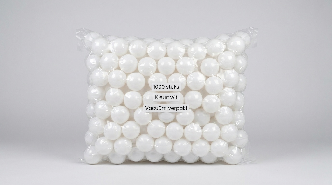 Ballenbak ballen wit (70mm) 1000 stuks
