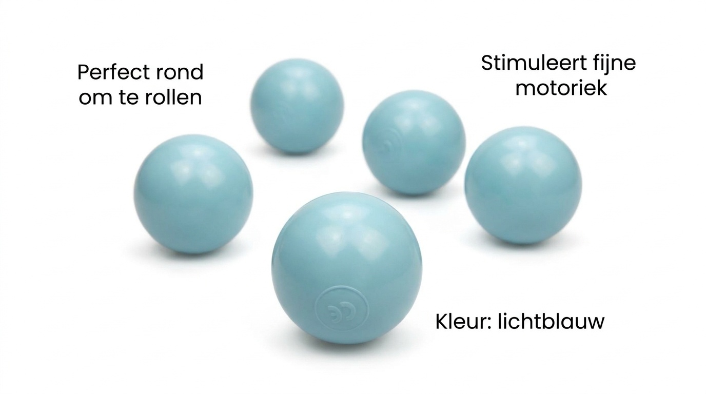 Ballenbak ballen licht blauw (70mm) 1000 stuks