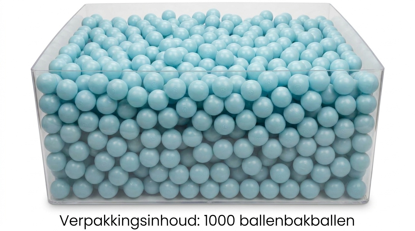 Ballenbak ballen licht blauw (70mm) 1000 stuks