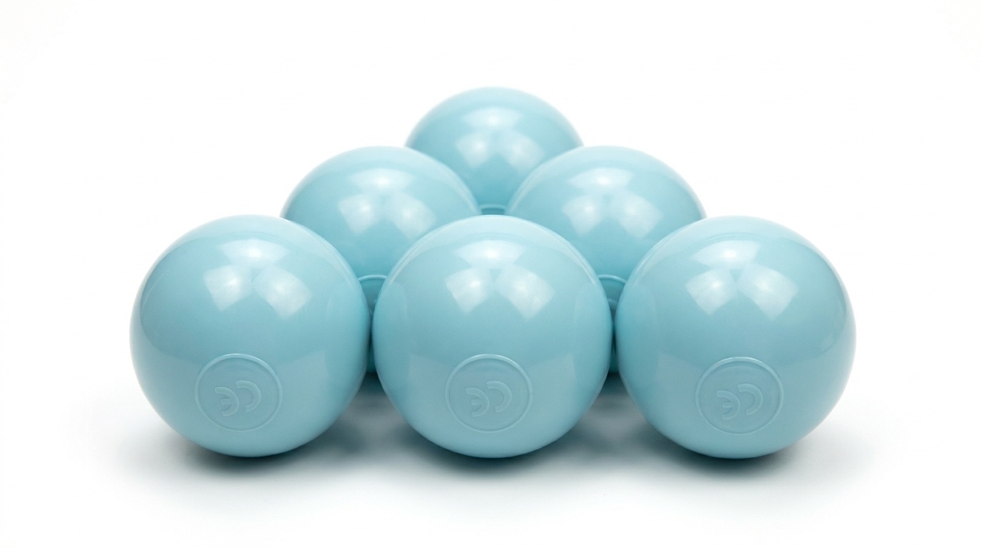 Ballenbak ballen licht blauw (70mm) 1000 stuks
