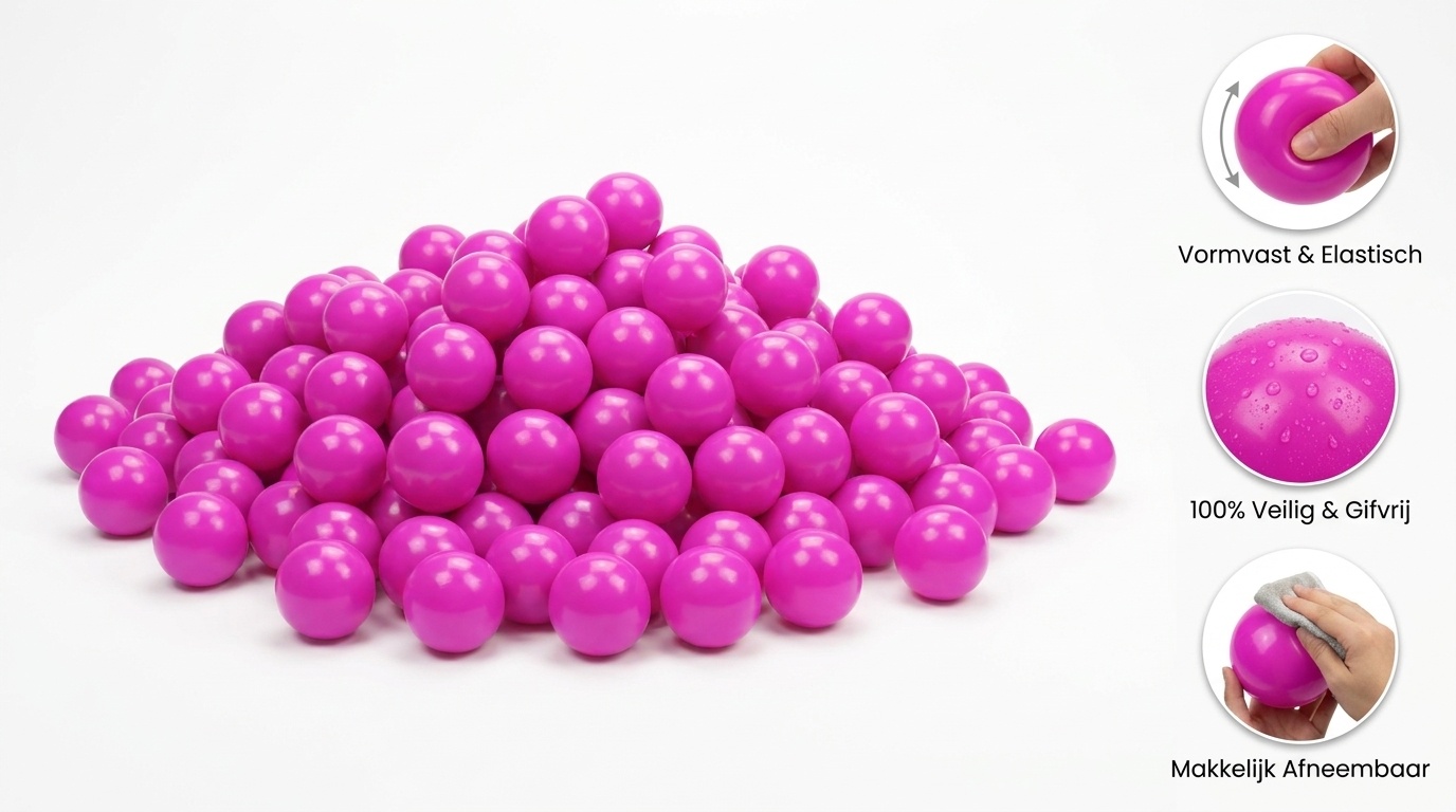 Ballenbak ballen roze (70mm) 1000 stuks