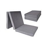 Opklapbaar matras grijs 195x80x10 cm foam logeermatras