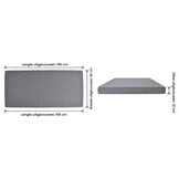 Opklapbaar matras grijs 195x80x10 cm foam logeermatras