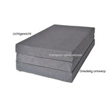 Opklapbaar matras grijs 195x80x10 cm foam logeermatras