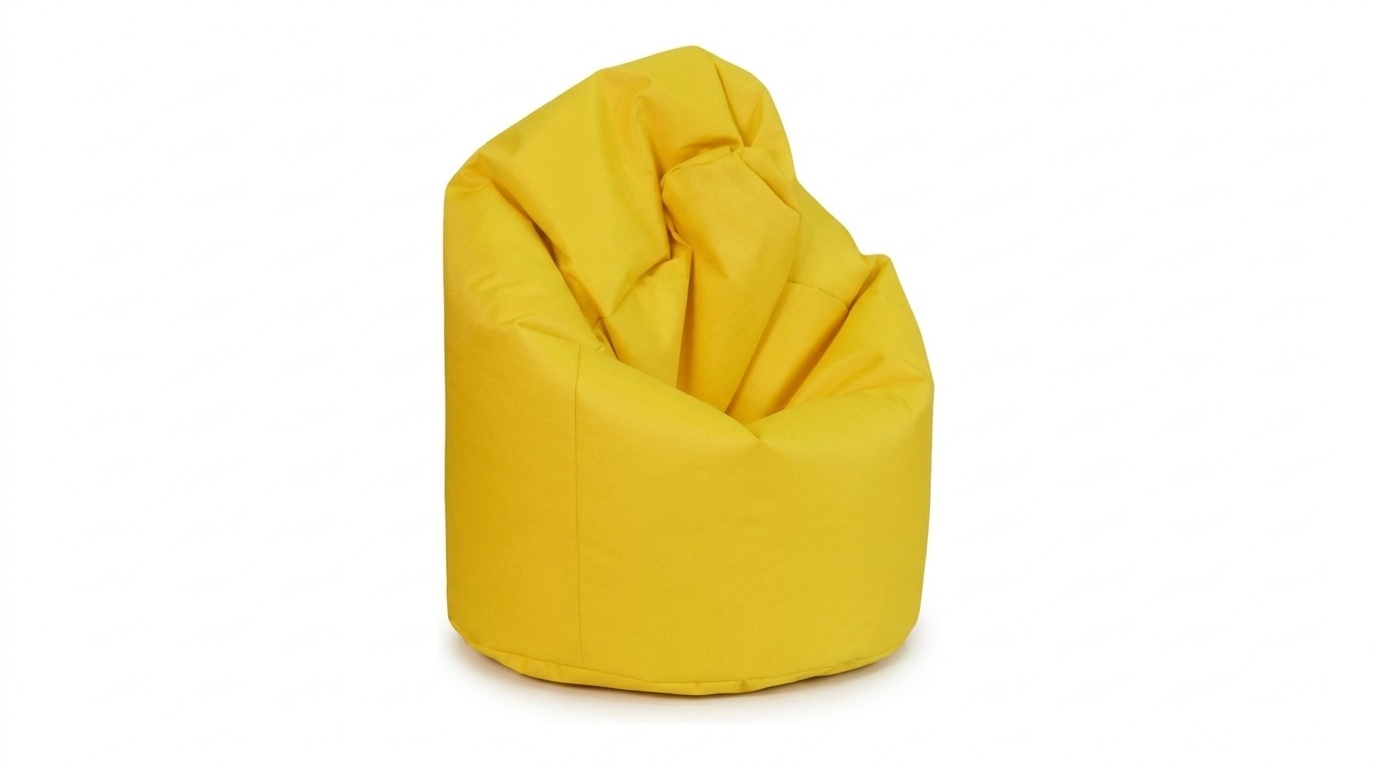 Zitzak fauteuil okergeel 70x70x110cm polyester
