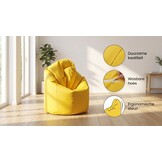 Zitzak fauteuil okergeel 70x70x110cm polyester